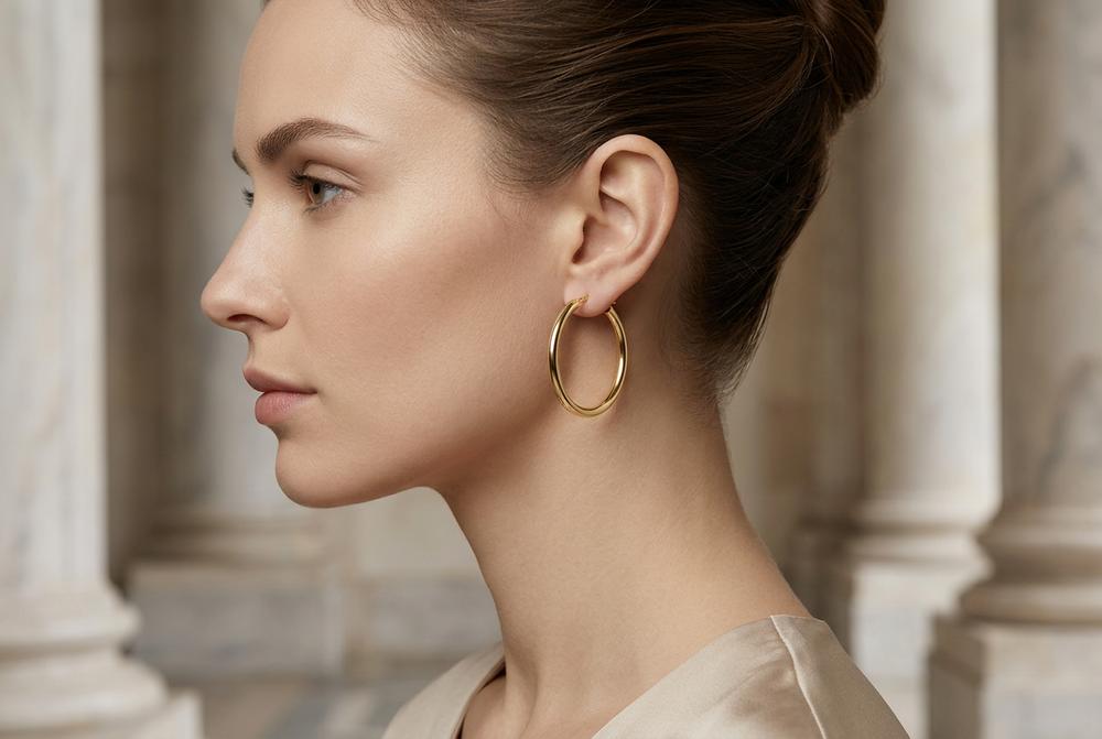 Creolen, Durchmesser 30mm - echt 333 Gold 30mm