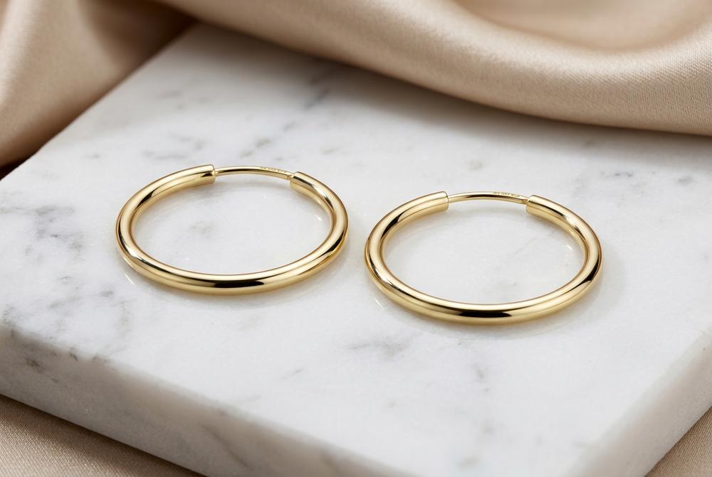 Creolen, Durchmesser 30mm  - echt 333 Gold 30mm