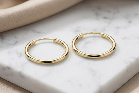 Creolen, Durchmesser 15mm  - echt 333 Gold 15mm