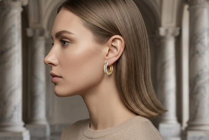 Creolen mit Zirkonia SJR 240203.300  - echt 333 Gold